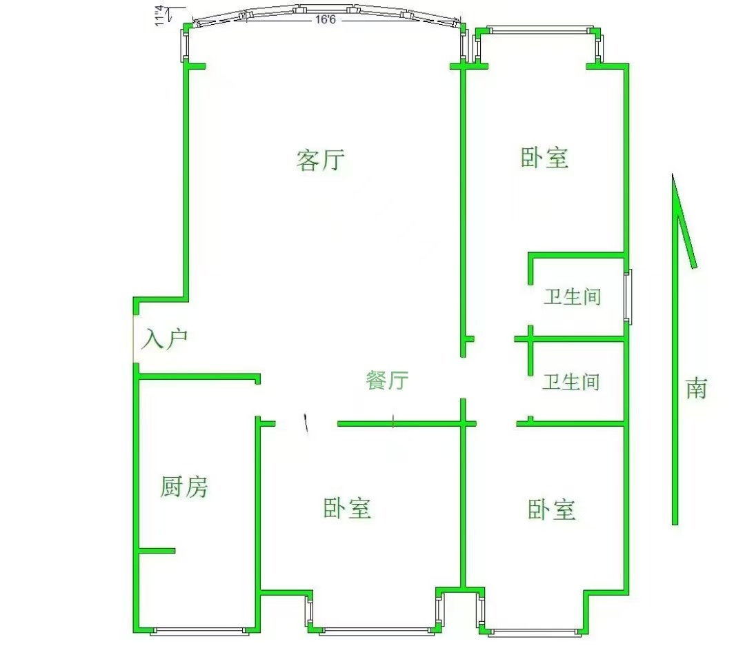 急售博雅名郡3室1厅1卫141平米61.5万包过户住宅毛坯房，首付5万，